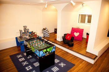 Self-catering luxury games rooms